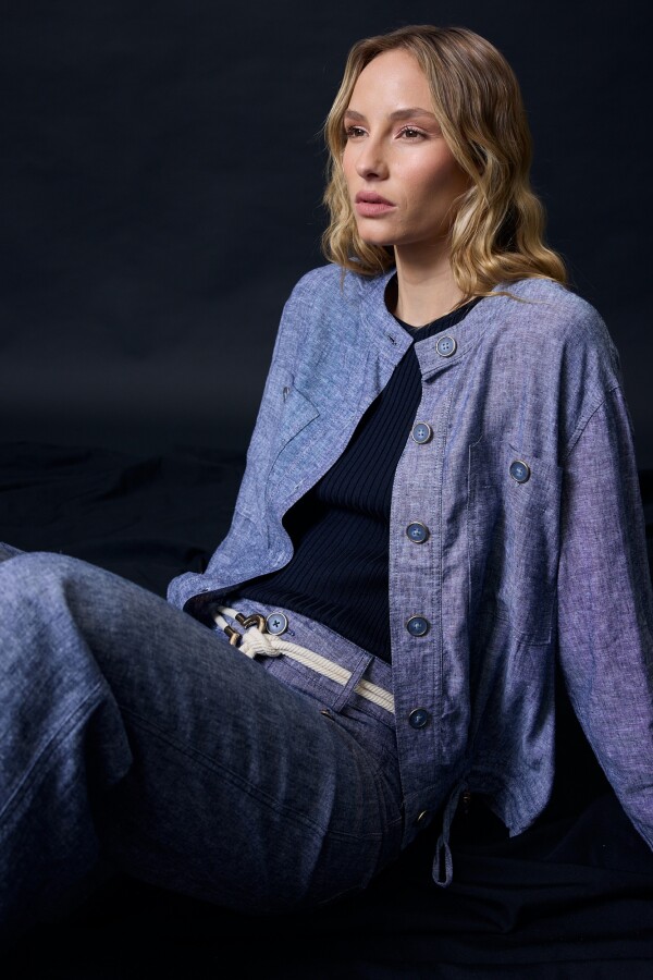 Chaqueta Lino AZUL