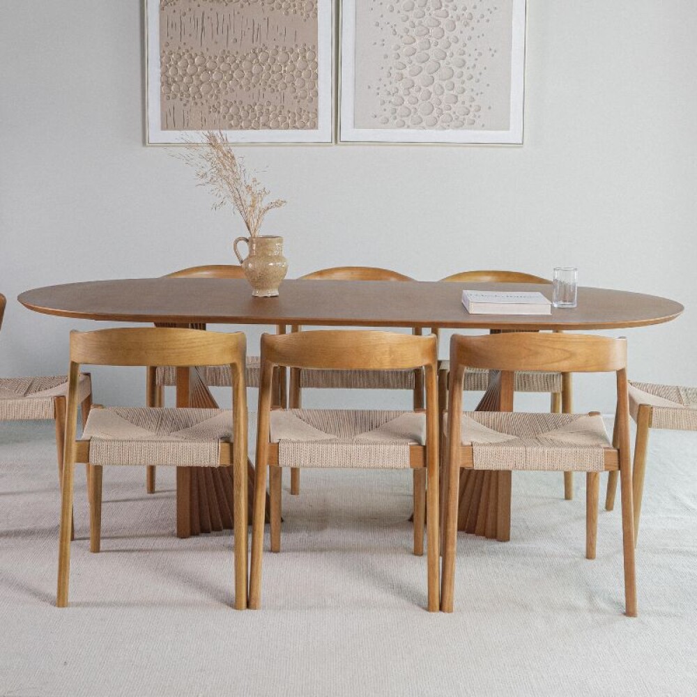 Mesa Leque 220 tapa punto curvo