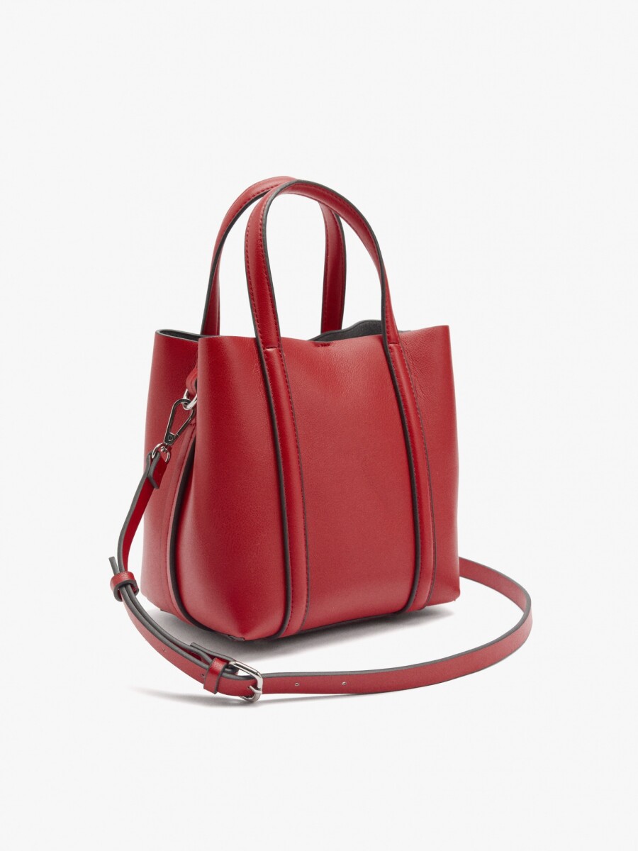 Bolso Tote Con Bandolera S rojo