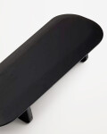 Mesa de centro Pirita de madera maciza de roble con acabado negro, 146 x 56,5 cm FSC 100%
