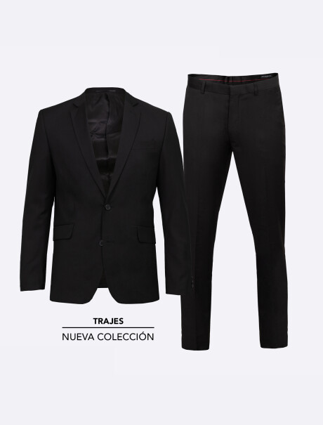 Traje clásico liso negro