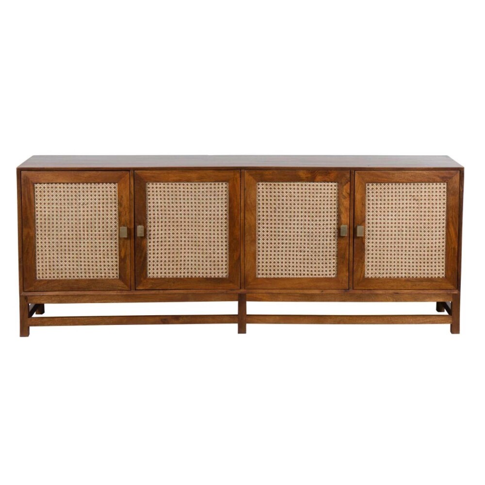 APARADOR MADERA NATURAL-BEIGE CANE