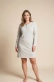 Camisón en Lanilla con Botones Beige