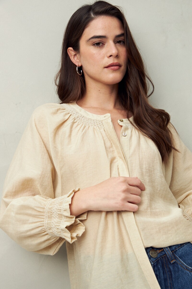 CAMISA HIDAYA Almendra