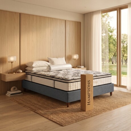 Sommier Queen HAMPTONS Hybrid Bronze Gris