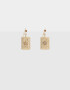 Aros Colgantes Cortos Con strass Aros Colgantes Con Dije Naipe - Dorado