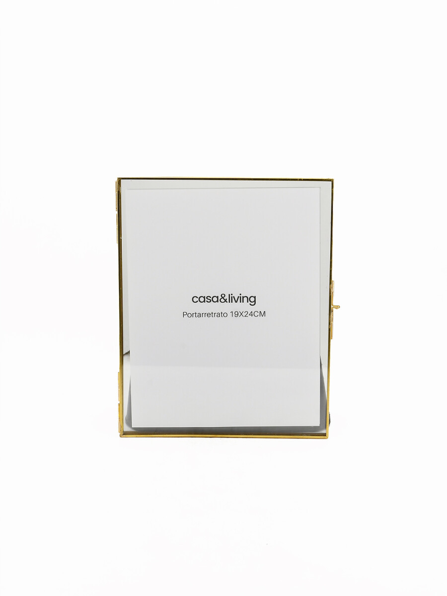 PORTARRETRATO DOBLE METAL - DORADO 