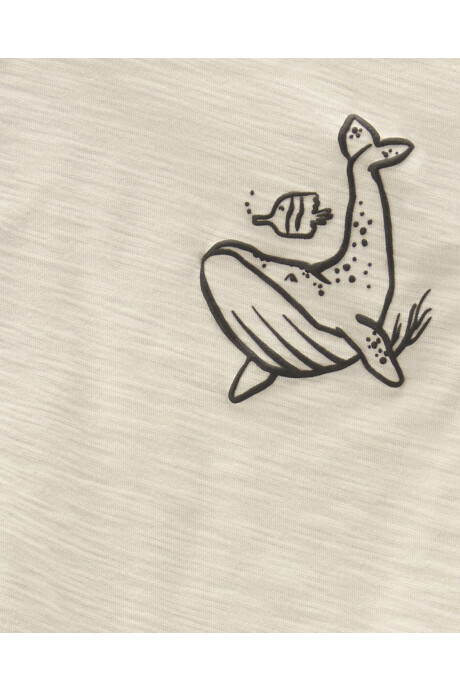 Set dos piezas de algodón, short y musculosa diseño ballenas Sin color