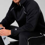 Polera The Gridtech Quarter Zip Hoodie Piped Hombre Black / Classic White