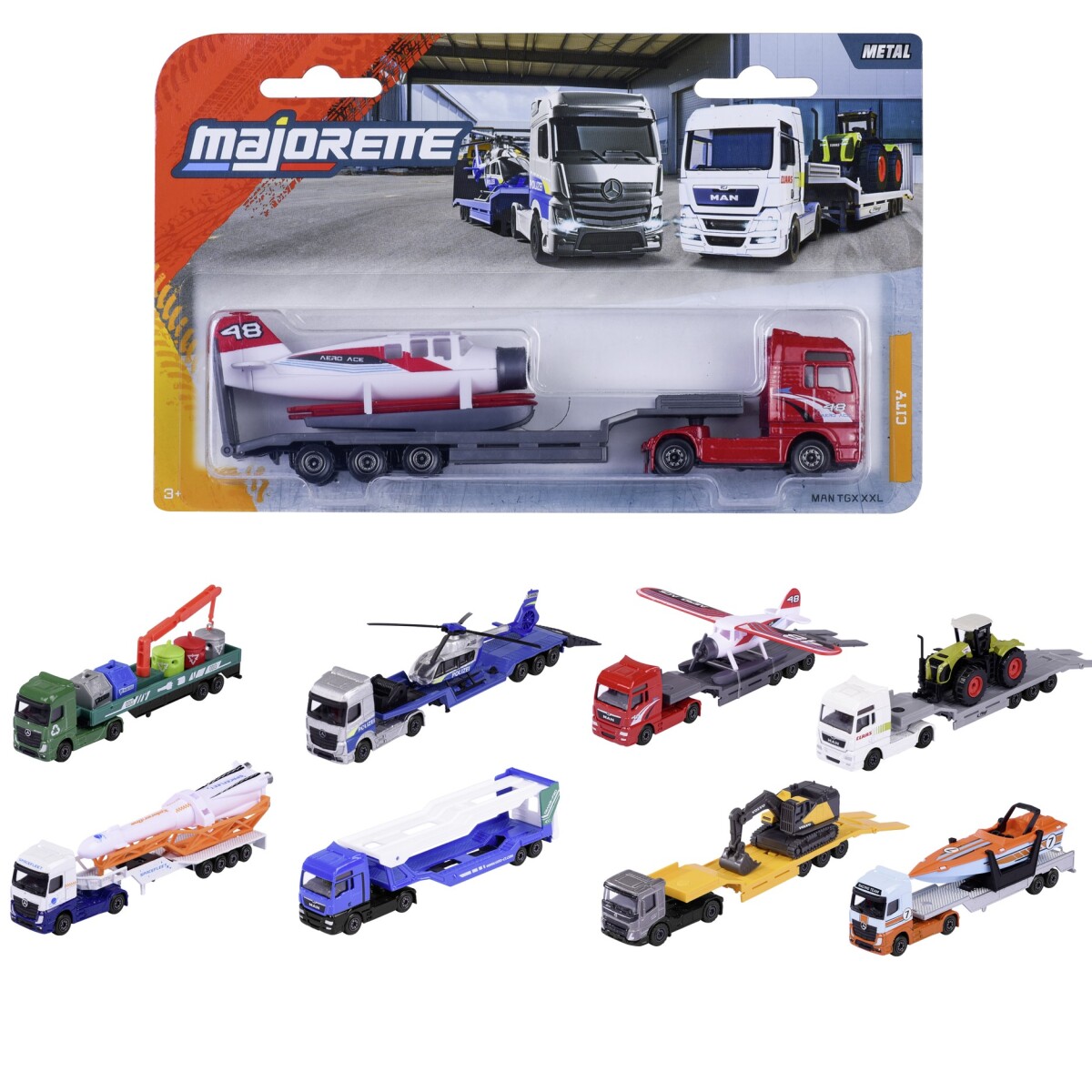Vehículo Majorette City Transporter 8 Modelos Surtidos 