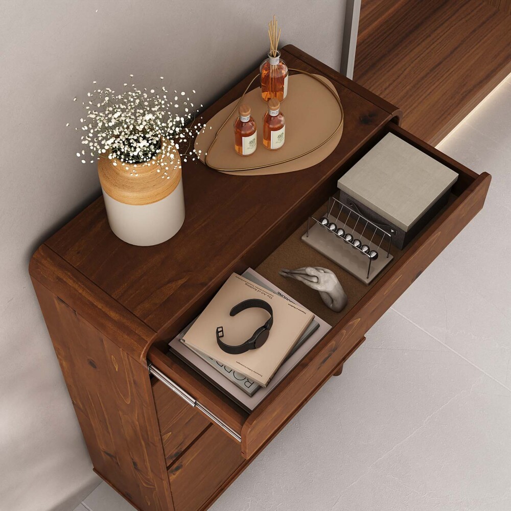 ZAPATERA MADERA MARRON FORT