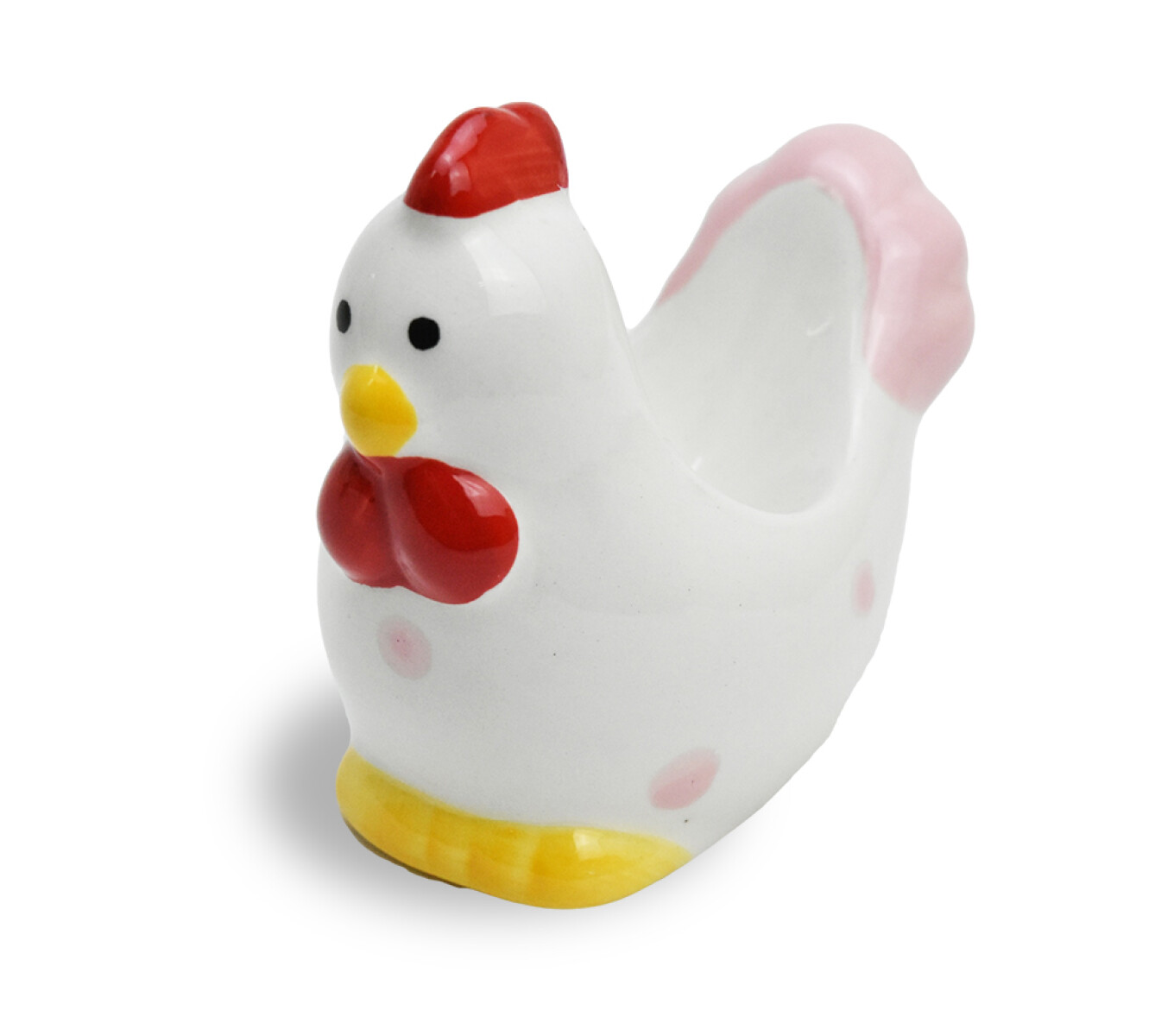 POSA HUEVO CERAMICA FORMA GALLINA 10X6X8.5CM 26508 