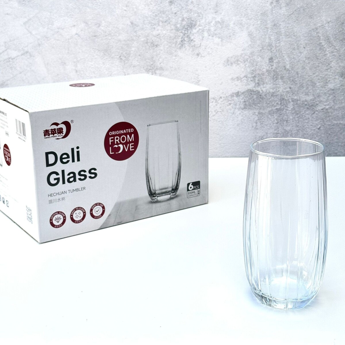 Juego De 6 Vasos Vidrio 510ML 