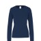 Camiseta a la base dry fit manga larga dama Azul marino