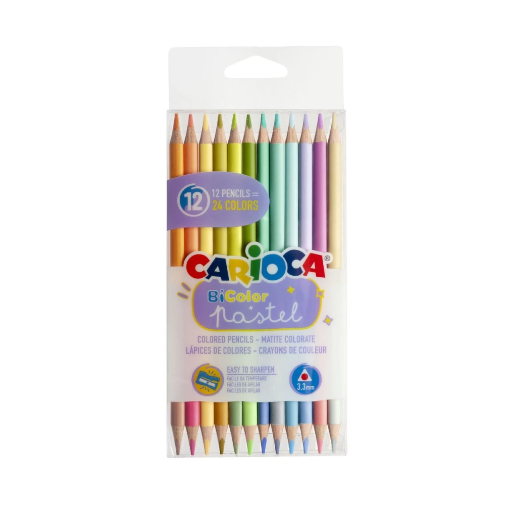 CARIOCA PASTEL BICOLOR PENCIL CJ X 12