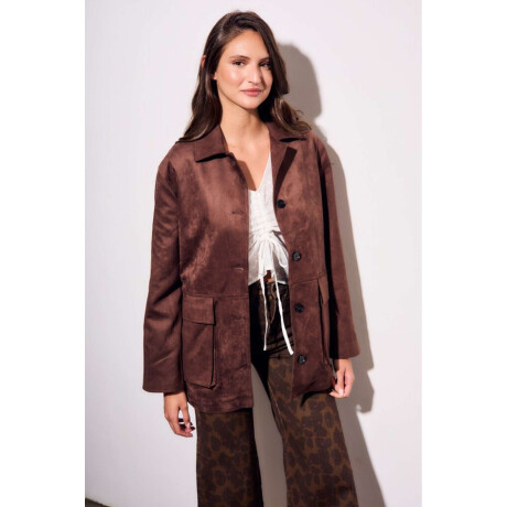 Campera Gamuza Chocolate