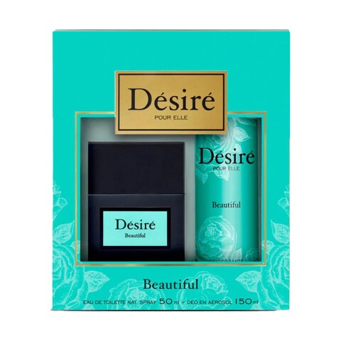 Perfume Desire Beautiful Eau De Toilette 50 Ml + Desodorante 150Ml. Perfume Desire Beautiful Eau De Toilette 50 Ml + Desodorante 150Ml.