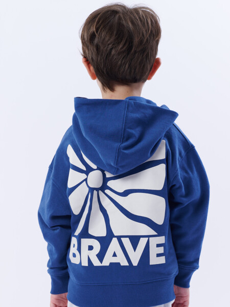 Campera deportiva estampa Brave Azul Marino