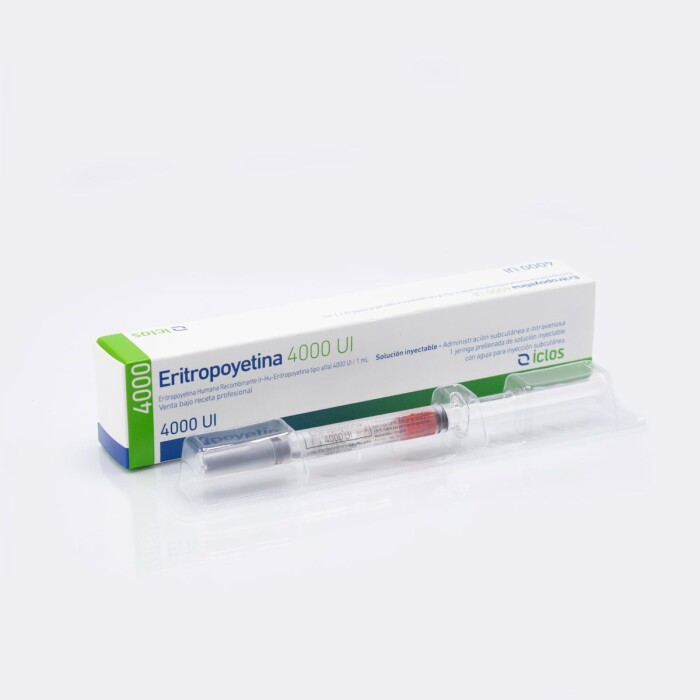 ERITROPOYETINA 4000 UI JER. PRELL. 1 ML única
