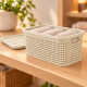 Set x3 Caja simil ratán 4 lts BEIGE