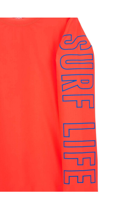 Remera de baño manga larga con protección UPF 50+ estampa surf Sin color