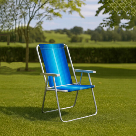 Set Sombrilla + Sillas x2 Alum 120Kg + Saca Arena Playa MOR Celeste/azul