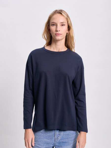 Remera manga larga Azul Marino