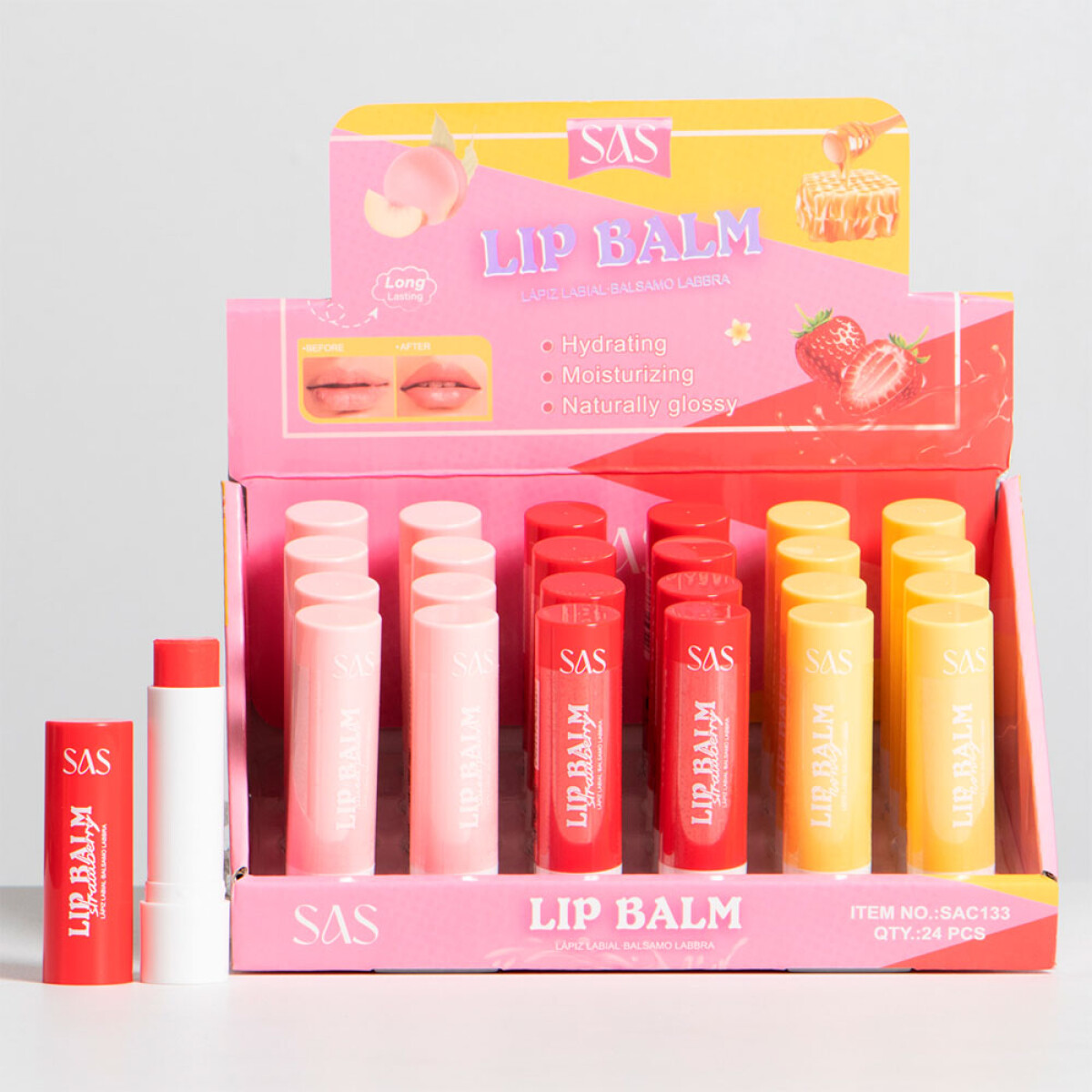 SAS Bálsamo labial hidratante - Rojo 