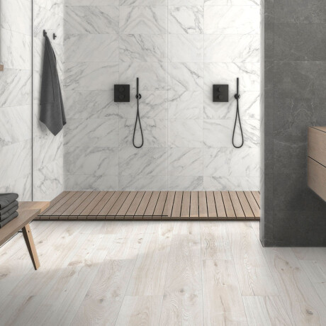 Porcelanato Gris Claro Maderado Mate 23X120Cm Piso Pared GAMAS DE MADERA