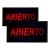 Pack X15 Cartel Led Abierto Super Comercios Kioskos Luminoso Variante DESCENTRADO