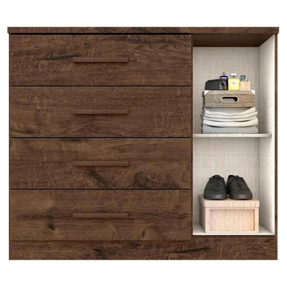 COMODA ZAPATERA ZANZINI GENOVA PLUS 1P 4C JACARANDA 4284 Unica