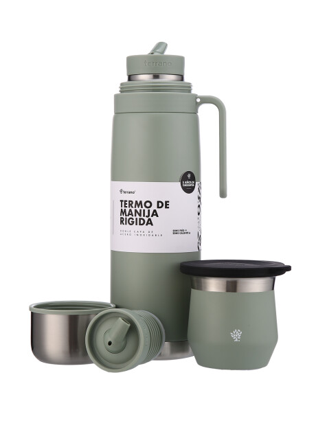 Termo Manija Rigida + Mate Flap Oliva