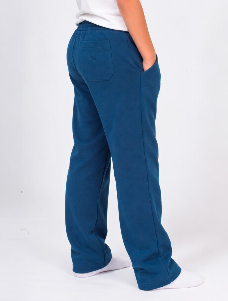 PANTALON BÁSICO UNISSEX CON FELPA AZUL