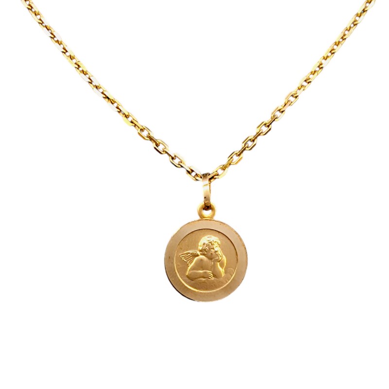 Dije Ángel de la guarda-Oro bajo-Sin Piedra-CP8608 sinpiedra