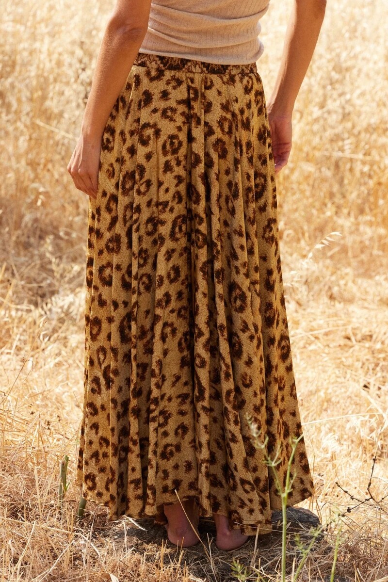 FALDA LINO Leopardo