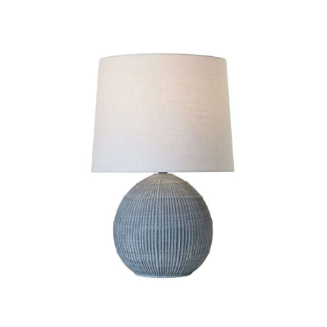 Lampara De Mesa Ceramica D34X51Cm Lineas Azul