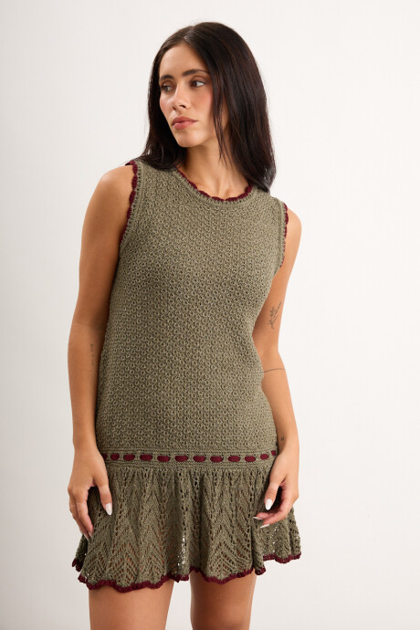 Vestido Magnolia corto Verde