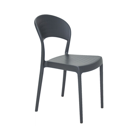 Silla apilable grafito "SISSI" respaldo cerrado TD0632