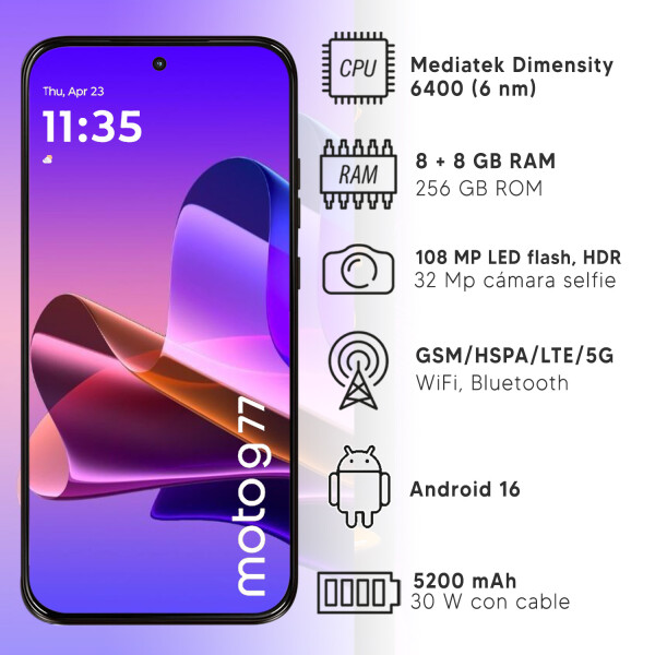 Motorola G77 8gb + 8gb Ram 256gb + Regalo MARRON