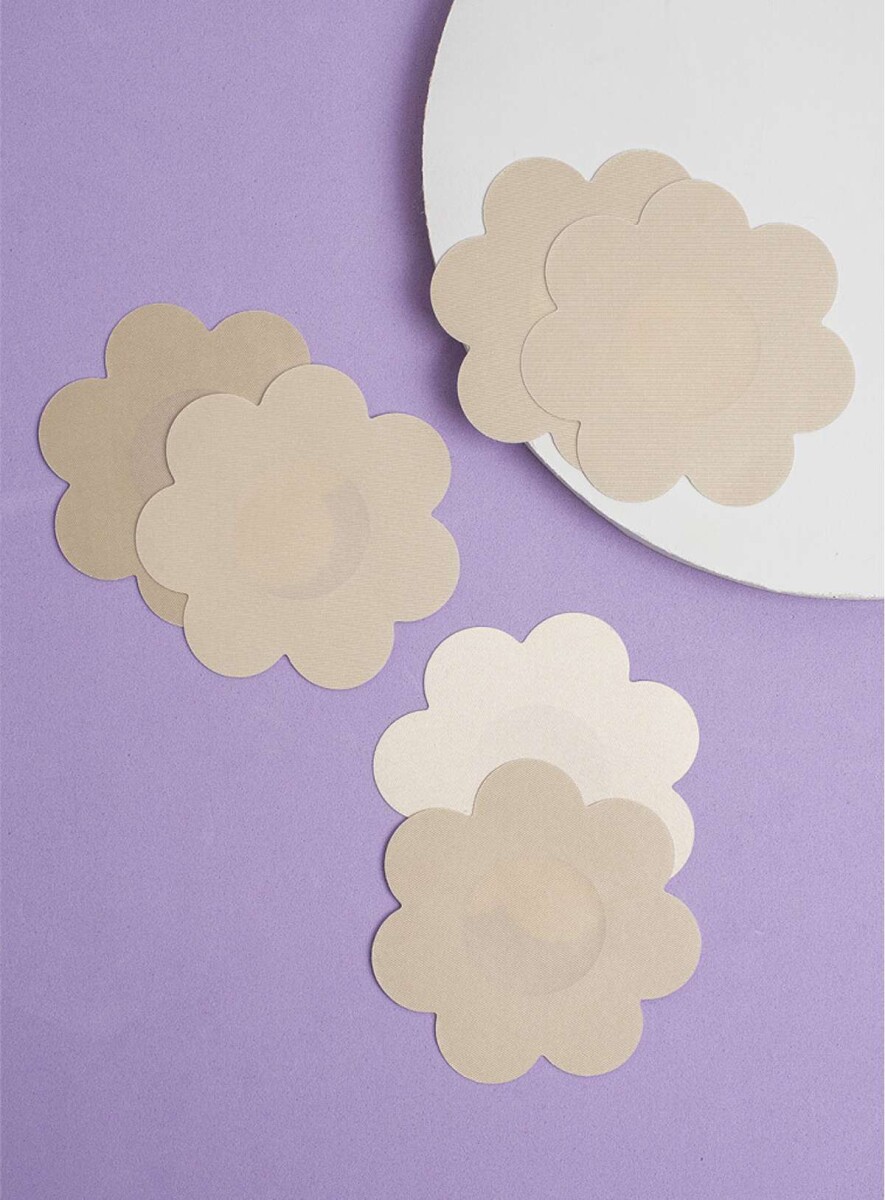 Flor autoadhesiva x3 - Beige 