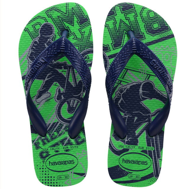 Sandalias Infantiles Havaianas Kids Athletic Verde Hoja