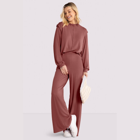 Conjunto Confort Casual Bordó