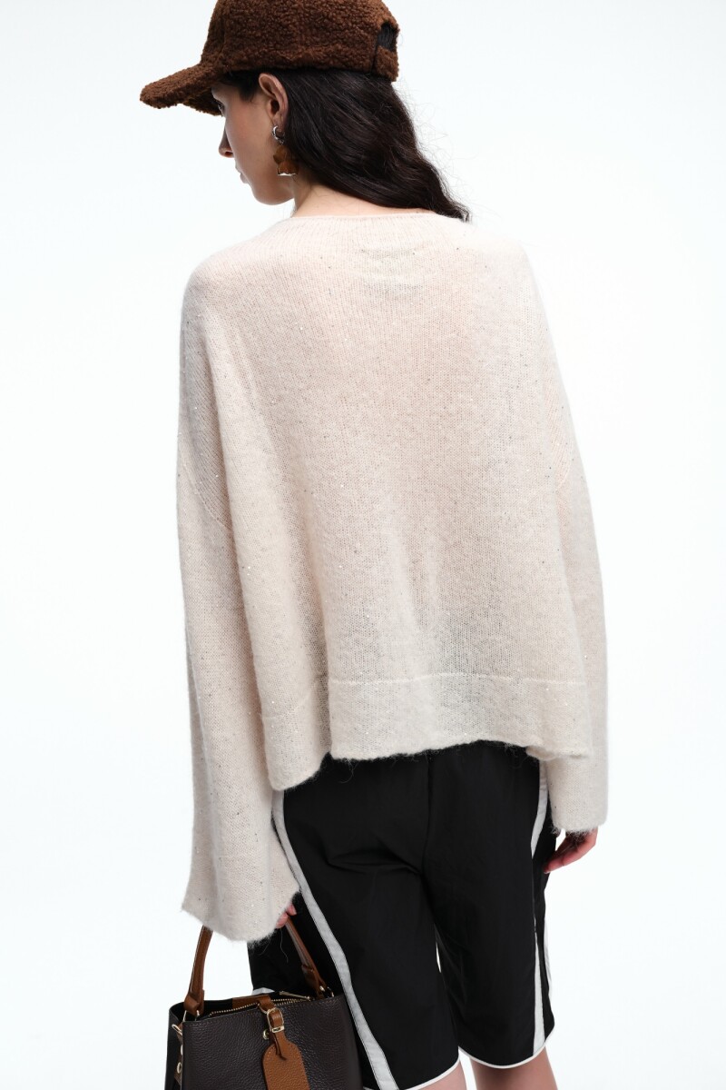 SWEATER LENTEJUELAS Beige