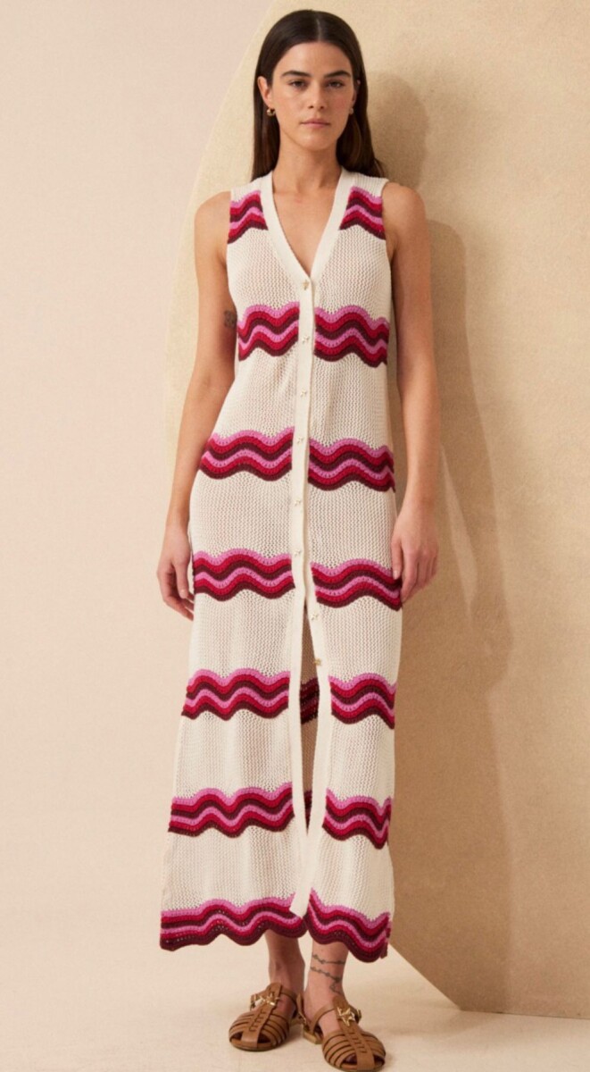 VESTIDO CAMILLIE - CRUDO-BORDO 