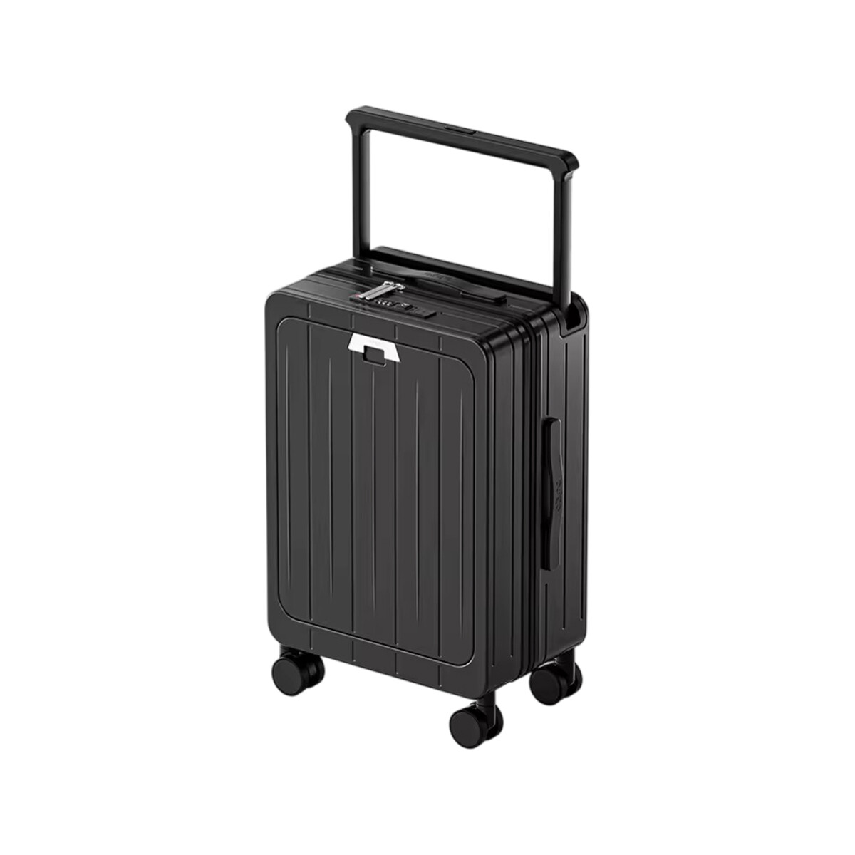 Valija carry on rí­gida con apertura delantera y cargador USB - Negro 