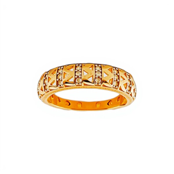 Anillo labrado-Oro bajo-Piedra zirconia-AN8026 conpiedra