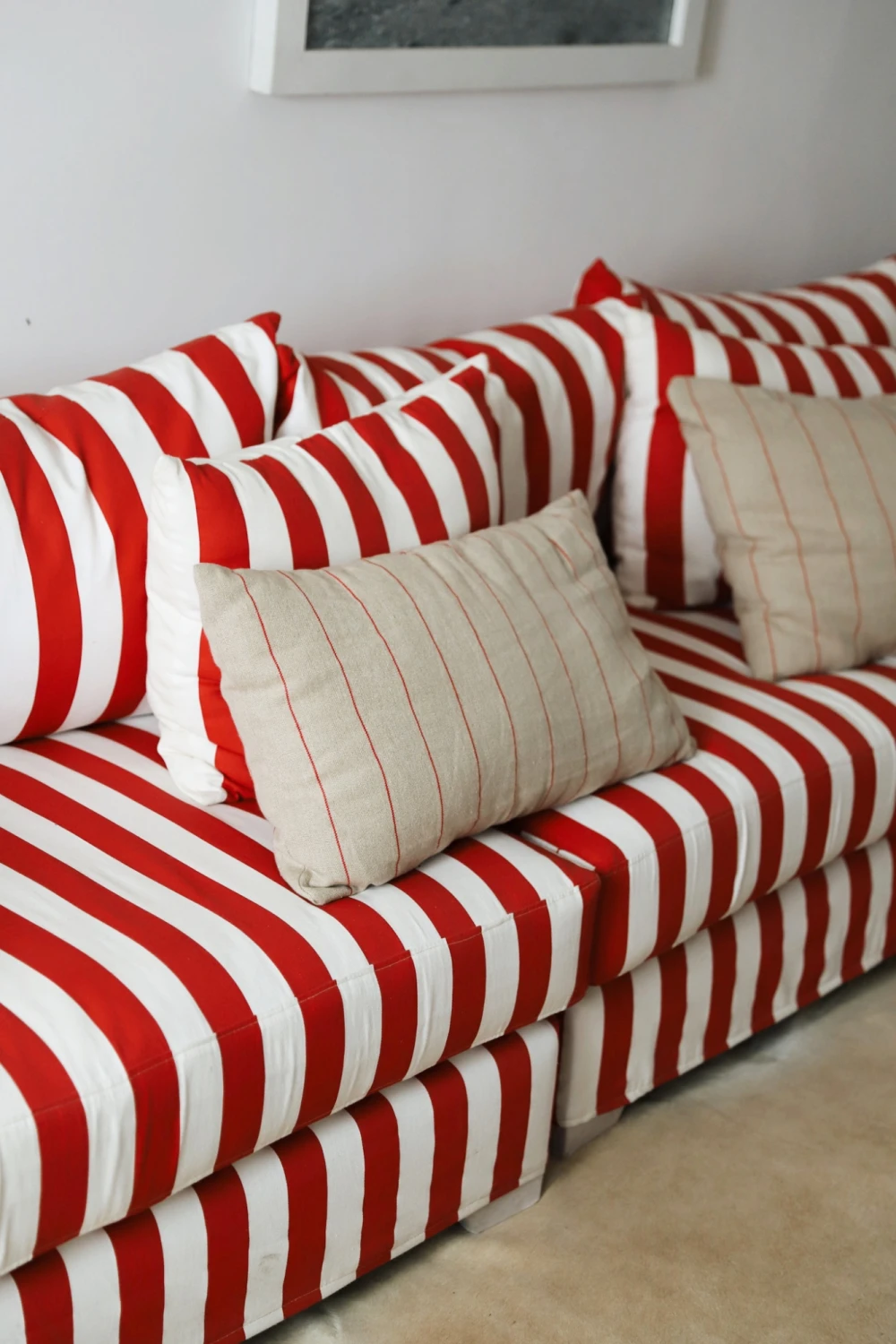 Stripes Couch XL rojo n/a