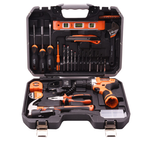JUEGO TALADRO INALAMBRICO 12V 1.5 AMP ENC HERRAMIENTAS 36PZAS PRO HARDEN ++ Sin color