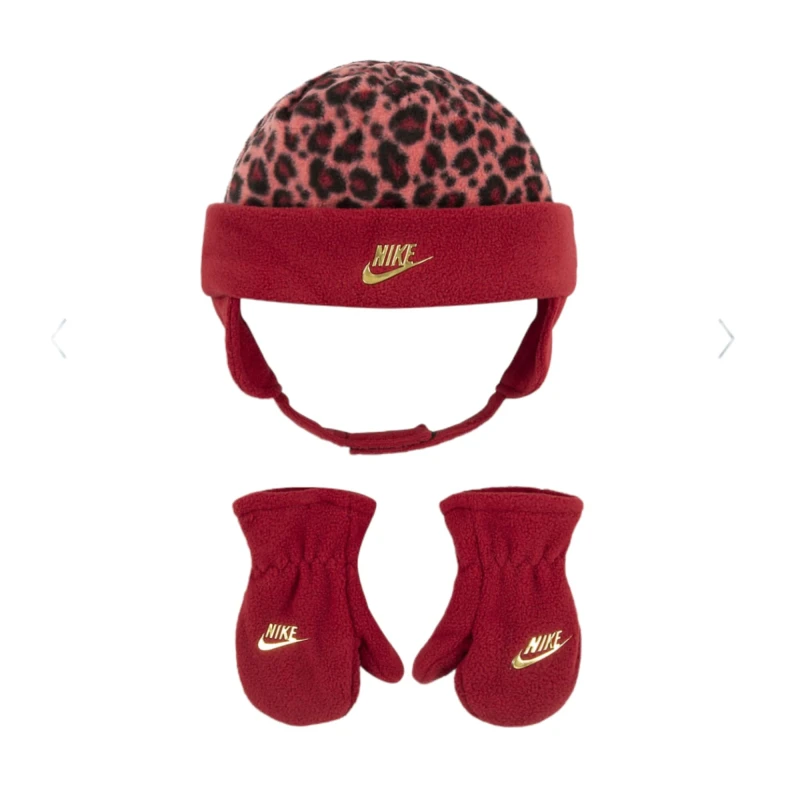 Set Nike Leopard Baby Trapper Unisex Rojo