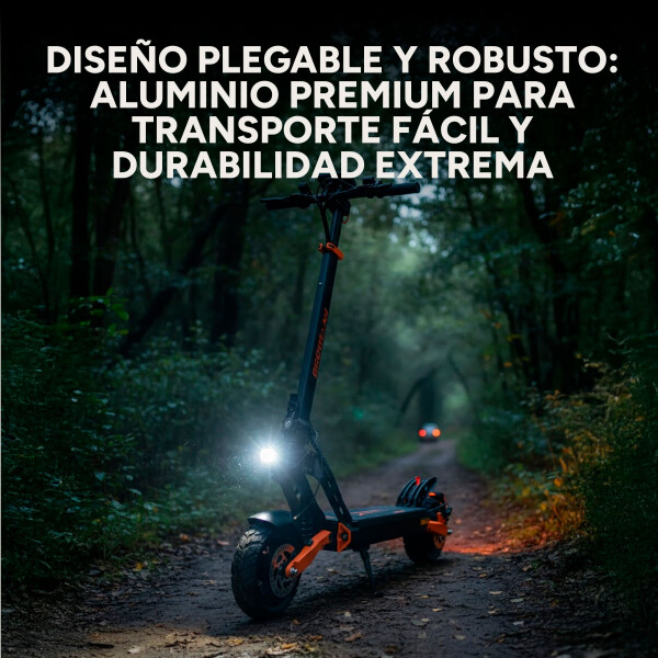 Scooter Monopatín Eléctrico Gogreen Punch Motor 1000w 60km/h Color Negro